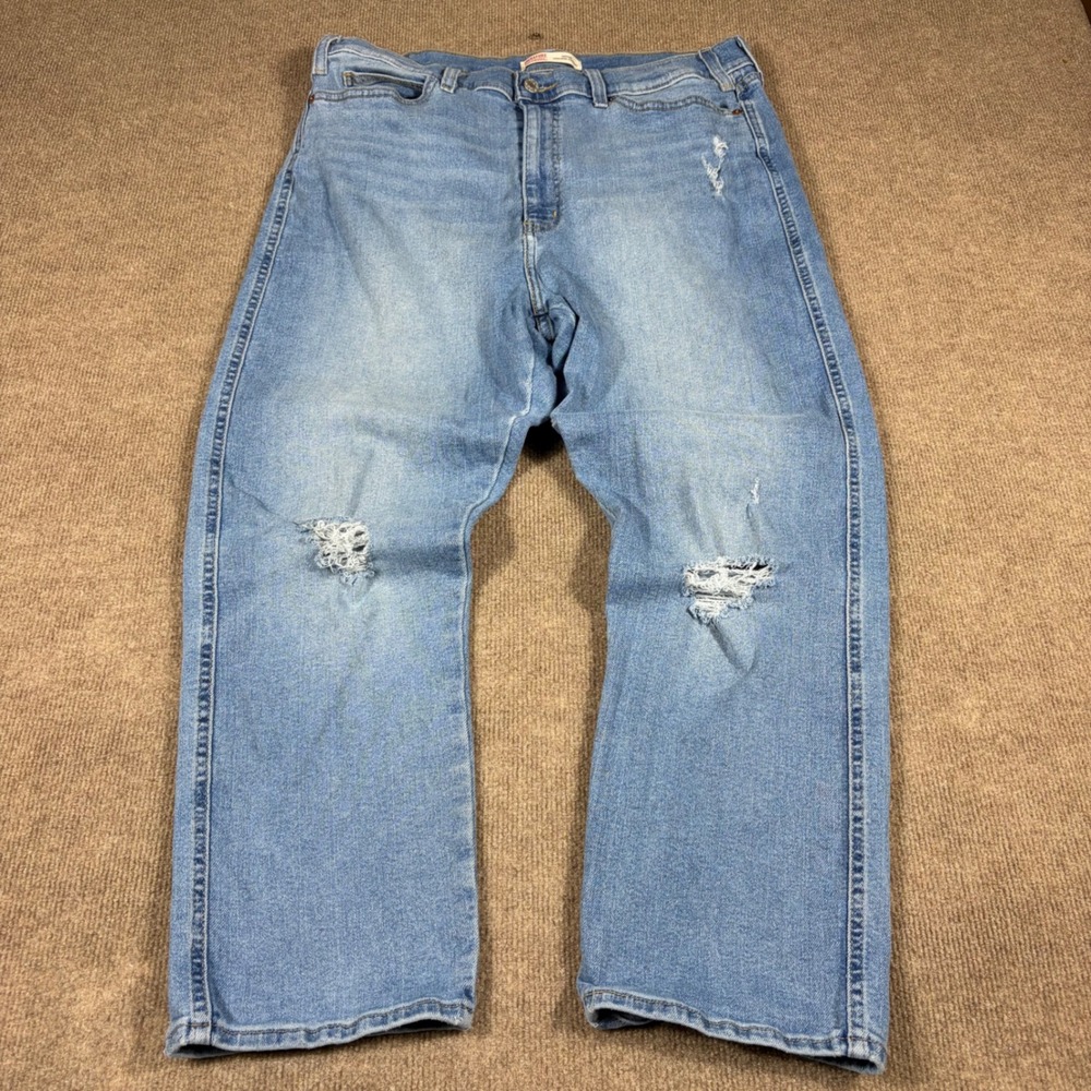 Signature by Levi Strauss Heritage High Rise Straight Distressed Jeans 18 W34